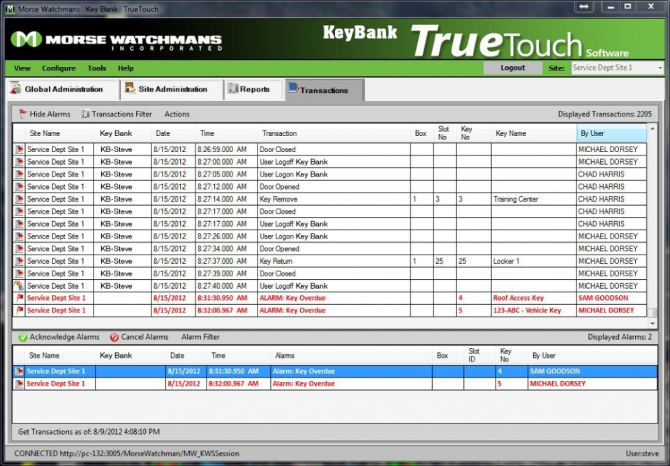 screenshot of KeyBank Touch